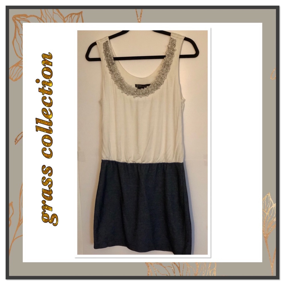 Grass Collection Women’s Dress w/Decorative Trim